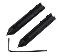 Juego de sondas de calibre de línea central de aleación de acero, 0.375 "de diámetro adecuado para herramienta de medición de distancia de agujero de calibre de 4 a 8 pulgadas - Negro anodizado (3