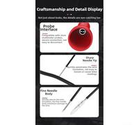 Juego de sondas probadoras de circuito automotriz de 2 mm, multímetro compatible, aguja de punta fina para una penetración segura de aislamiento de alambre, 2 unidades
