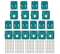 Juego de soporte de 18 V y soporte de herramientas para BL1860 BL1850 BL1840, estante de pared con tornillos para almacenamiento en talleres, organizador de plástico ABS para cobertizo de garaje