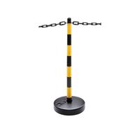 Juego de soporte de cadena, 6 postes Moravia, pata de plástico redonda, rellenable