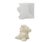 Juego de soporte de dinosaurio de silicona resistente multiusos portátil para yeso de resina, suministros de manualidades, varios tamaños, moldes de actividad para padres e hijos