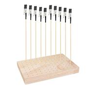Juego de soporte de madera para pintura de modelos hechos a mano y modelos, opción de abrazadera ajustable y propietario de pintura de base lisa