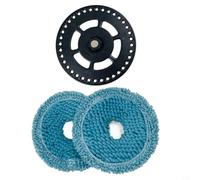 Juego de soporte de trapeador y paño de fregona para Cecotec para conga 9590 Spin for Revolution para aspiradora robótica Ultra Power Home, marco de soporte de plástico con 1 soporte y 2 paños, para