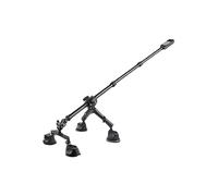 Juego de soporte de ventosa 5 en 1 para coche, adaptador de cabeza de bola para cámara de acción, accesorios de palo selfie invisible, accesorios de aluminio para cámara de coche