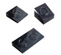 Juego de soporte exhibición pulsera inclinada acrílica 3 piezas, elevadores gradiente bajo, medio y alto, organizador escaparate mostrador