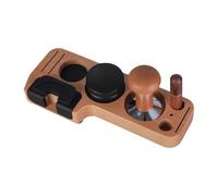 Juego de soporte for apisonar Baristas con apisonador café y agitador for mostradores cocina cafeterías para Café(Beech 51MM)