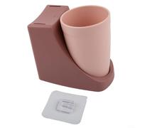Juego de soporte magnético para cepillo de dientes montado en la pared con taza, no requiere taladrar, organizador de baño, diseño que ahorra espacio para pasta de dientes, peines de tóner, cepillo de