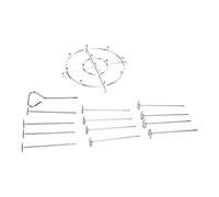 Juego de soporte para brochetas de acero inoxidable 304, parrilla multifunción, rejilla de deshidratación, accesorios para freidora Pinxia Mizi Biyi Keshuai, barbacoa, carne, (LO HARÉ)