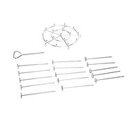 Juego de soporte para brochetas de acero inoxidable 304, rejilla multifunción para deshidratación, accesorios para freidora para Pinxia (8 cuartos)