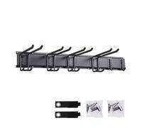 Juego de Soporte para Herramientas Relaxdays, riel de 80 cm con 6 Ganchos Ajustables, Antideslizante, Acero.