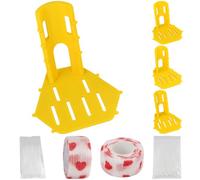 Juego de soporte para patas de aves de corral de 4 tamaños para pies rotos, vendaje de pierna para pollos y patos, férulas PETG transpirables, material de apoyo para gansos y otras aves