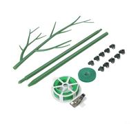 Juego de soporte para plantas trepadoras: estacas ajustables con clips para Monstera, Pothos, orquídeas, resistente a los rayos UV, estilo ramita verde, kit de enrejado de jardín (traje)