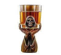 Juego de soporte para whisky Grim Reapers, juego de soporte para vasos de licor de mano con calavera gótica, regalo para amantes de los whiskys, decoraciones de escritorio, soporte para Grim Reapers