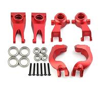 Juego de soportes de cubo de dirección delantera y trasera de aleación para Arrma 3S BLX Typhon Vorteks Senton Granite Big Rock, Mega550 Typhon Senton Granite Upgrade Parts (rojo)