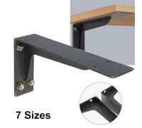 Juego de soportes de metal para estantes flotantes con fuerte protección de revestimiento de inhibidor de óxido (16 pulgadas)