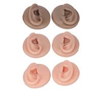Juego de Soportes de Modelo de Oído Humano, 3 Pares de Soporte de Acrílico de Modelo de Oído de Silicona Suave Modelo de Oído Humano para Práctica de Perforación Exhibición de Aretes Partes del Cuerpo