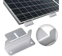 Juego de soportes de montaje de panel solar de aluminio, en forma de Z, 10 x 7 cm, soportes ligeros para paneles de 50 W a 150 W, kit de 8 piezas con accesorios para caravanas, barcos y techos