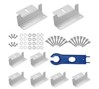 Juego de soportes en Z para panel solar, 8 unidades, soporte en forma de Z, soportes de montaje de panel solar de aleación de aluminio, kit de montaje a prueba de polvo, kit de soportes ligeros para