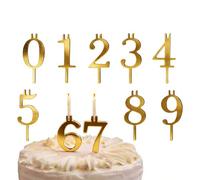 Juego de soportes para velas de dígitos | Reutilizable de 10 piezas dígitos 0 a 9 decorativos - Un conjunto de portavelas de cumpleaños en | Para Familia Estudiantes Adultos