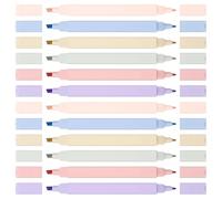 Juego de Subrayadores,12 PCS Subrayadores Pastel Lindos Resaltadores de Colores Pastel Subrayador Marcadores Fluorescentes para Diario Planificador Notas Escuela Suministros de Oficina