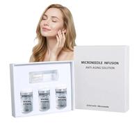 Juego de suero de microneedling, sistema de microinfusión, juego de microagujas con ácido hialurónico y colágeno, set de infusión de microfibras antiedad, hidratación intensa, suero facial para todos