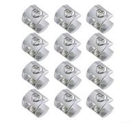 Juego de sujetadores de vidrio de aleación de zinc para paneles gruesos, soporte seguro para barandillas del hogar, particiones para elementos estructurales, diseño moderno, paquete de 12 (B)
