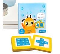 Juego De Sumas | 40 Hojas para Desarrollar Habilidades Educativas,Juego Didáctico de Cartas de Papel con Sumas - para Colegio Aula Hogar y Niños