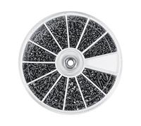 Juego de surtido de 12 tipos de tornillos pequeños y tuercas, M1 M1.2 M1.4 M1.6 Juego de tornillos pequeños herramienta de reparación, micro tornillos de alta precisión para reparación de relojes de t