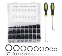 Juego de Surtido de Anillos Tóricos, Arandelas de Sellado Espaciadores de Juntas de Caucho para Sellado Arandela Fontanería - 24 Tamaños (1200 Piezas 24 Tamaños)