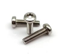 Juego de surtido de tornillos y tuercas de cabeza redonda Torx de seis lóbulos, de acero inoxidable 304, 400/2100 unidades, M1.6, M2, M2.5, M3, M4, M5(Set A 400pcs)