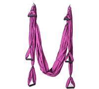 Juego de swing de yoga aéreo, columpio de yoga, hamaca trapezoidal, kit de yoga, herramienta de inversión de yoga con correas de extensión y banda elástica (azul verde)