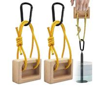 Juego de tabla colgante portátil - Entrenador de fuerza de dedos de madera | Tabla de agarre de escalada para entrenamiento de dominadas, herramienta de montaje en puerta para uso en interiores y