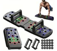 Juego de tabla de flexiones multifuncional portátil con asas, equipo de fitness plegable para pecho, abdomen, brazos y entrenamiento de espalda, la mejor opción para regalos diarios