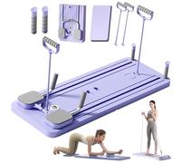 Juego de tabla reformadora de pilates, tabla de rebote automática, tabla de abdominales plegable, máquina de ejercicio para el hogar