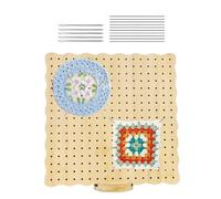 Juego de tablas de bloqueo de tejer, tamaño 10 x 10 cm, 23,5 x 23,5 cm, tabla de bloqueo de clavijas de ganchillo con 10 pines, herramientas de tejer de, kit de modelado y acabado para proyectos