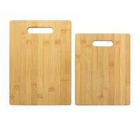 Juego de tablas de cortar de 2 piezas; 2 tamaños surtidos de tablas de cortar de madera de bambú para cocina