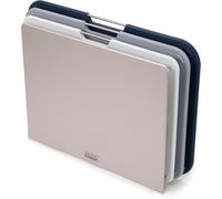 Joseph Joseph Nest - Juego de 3 tablas de cortar, codificadas por color, con estuche de almacenamiento, Grandes, Gris