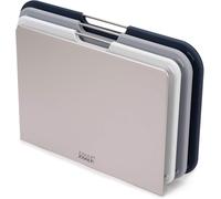 Joseph Joseph Nest Juego de tablas de cortar de 3 piezas con soporte de almacenamiento, gris/azul