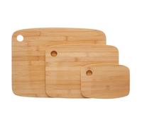 FIVE Set de 3 tablas de bambú, Madera, Tamaño pequeño: 19x14x0.8cm Tamaño mediano: 22x29x0.85cm Tamaño grande: 37x28x0.8cm