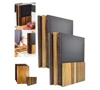 Juego de tablas de cortar, tablas de cortar en forma de libro de nogal macizo con soporte, disfraz de libros vintage, juego de 2 piezas