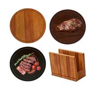 Juego de tablas de cortar, utensilios de cocina de preparación de comidas de 3 piezas, tabla de cortar para servir charcutería, para carne, frutas, verduras, barbacoa, picnic, patio, playa,