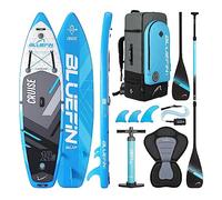 Juego de Tablas de Sup Bluefin Cruise | Tabla de Paddle Surf Hinchable | 6 Pulgadas de Espesor | Paleta de Fibra de Vidrio | Asiento de Kayak | Accesorios completos