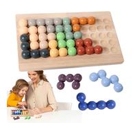 Juego De Tablero Con Cuentas De Madera - Juguete De Clasificación Y Emparejamiento De Colores - Juego De Puzzle Con Cuentas De Madera Para Niños | para Niños y Niñas a Partir de 3 Años para Hogar Aula
