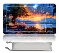Juego de tablero de 60 x 35 cm MTG Playmat + bolsa impermeable gratuita compatible con OCG CCG RPG TCG MTG Playmat, alfombrilla de ratón (MTG 31 (7), con zona)