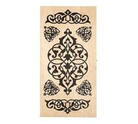 Juego de tablero de backgammon de madera de 20 x 20 pulgadas, patrón grabado, juego clásico, incluye tablero de ajedrez de damas, madera natural duradera y portátil