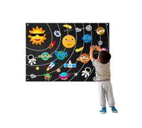 Juego De Tablero De Cuentos De Fieltro, Juego De Tablero De Cuentos De Fieltro Borroso De Animales De Granja, Tablero De Fieltro De Animales De La Selva del Espacio Exterior (Space)