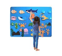 Juego De Tablero De Cuentos De Fieltro, Juego De Tablero De Cuentos De Fieltro Borroso De Animales De Granja, Tablero De Fieltro De Animales De La Selva del Espacio Exterior (Ocean)