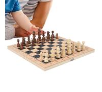 Juego De Tablero De Damas Y 3 En 1 De Madera