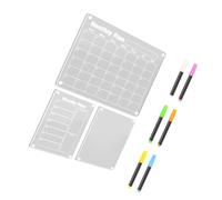 Juego de tablero de escritura de vidrio acrílico de 3 mm para notas y establecimiento de objetivos, tabla de responsabilidad para niños
