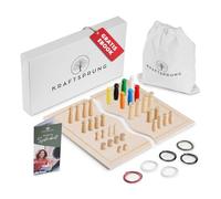 Juego de tablero de sistema para alineación sistémica, 45 piezas: tabla familiar y figuras de madera, incluye libro electrónico con 200 preguntas sistémicas y extras - Ideal para coaching y reuniones